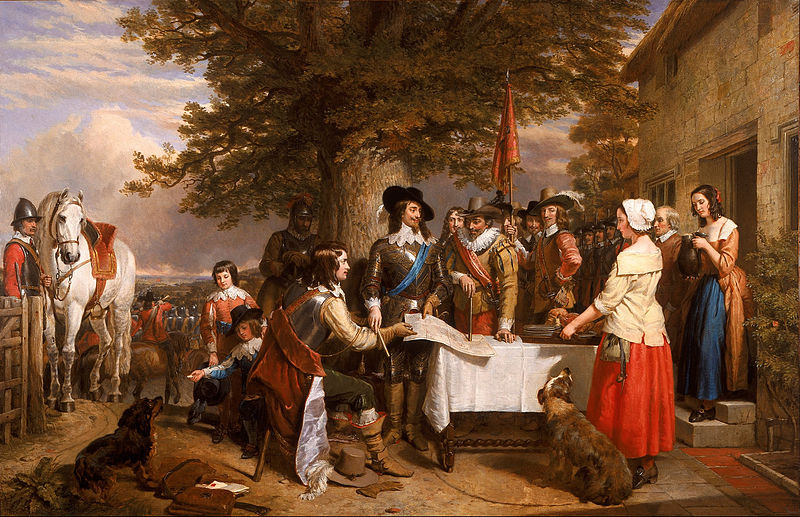 Charles I and Prince Rupert strategize on the eve of the Battle of Edge Hill, 1642 CE, Saturday, October 22 (Charles Landseer) (1799-1879) Walker Art Gallery, WAG-126,   